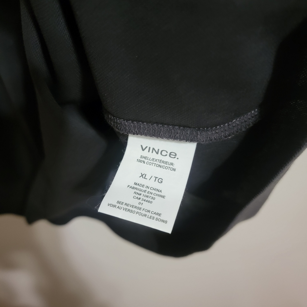 NWT Vince Men's Distressed Crew Neck Short Sleeve Tee Black Size Extra Large - Picture 6 of 8